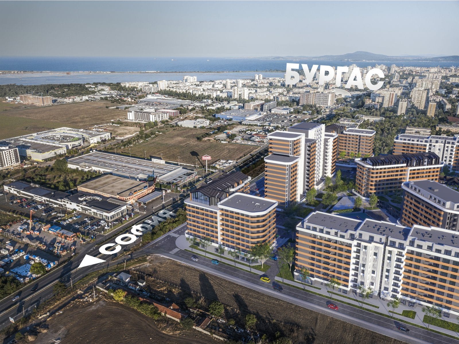 Modern apartments in the stylish Azimut neighborhood in Burgas at developer prices