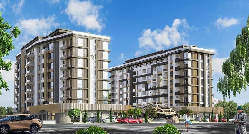 Various new-build apartments at the Skarabey Tortuga complex in Burgas, Bulgaria.